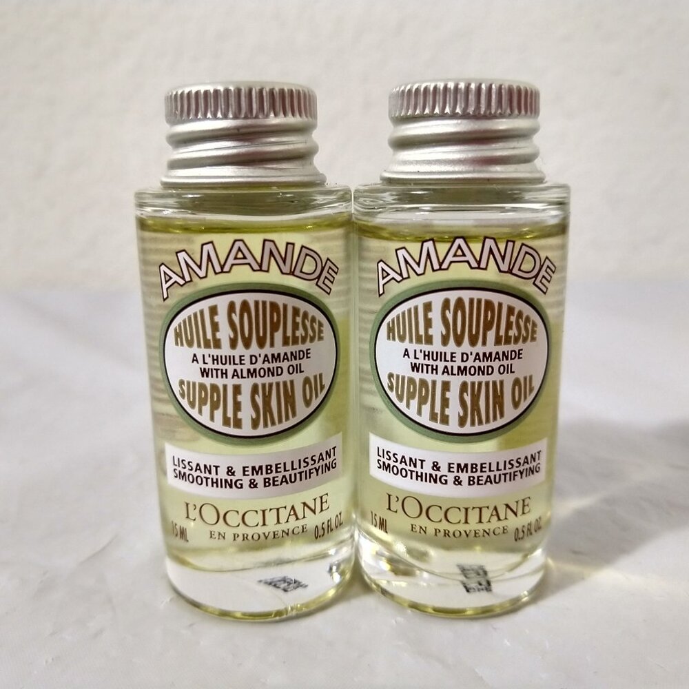 L'Occitane Almond Supple Skin Oil -15 ML X 2 NIB - Picture 2 of 4